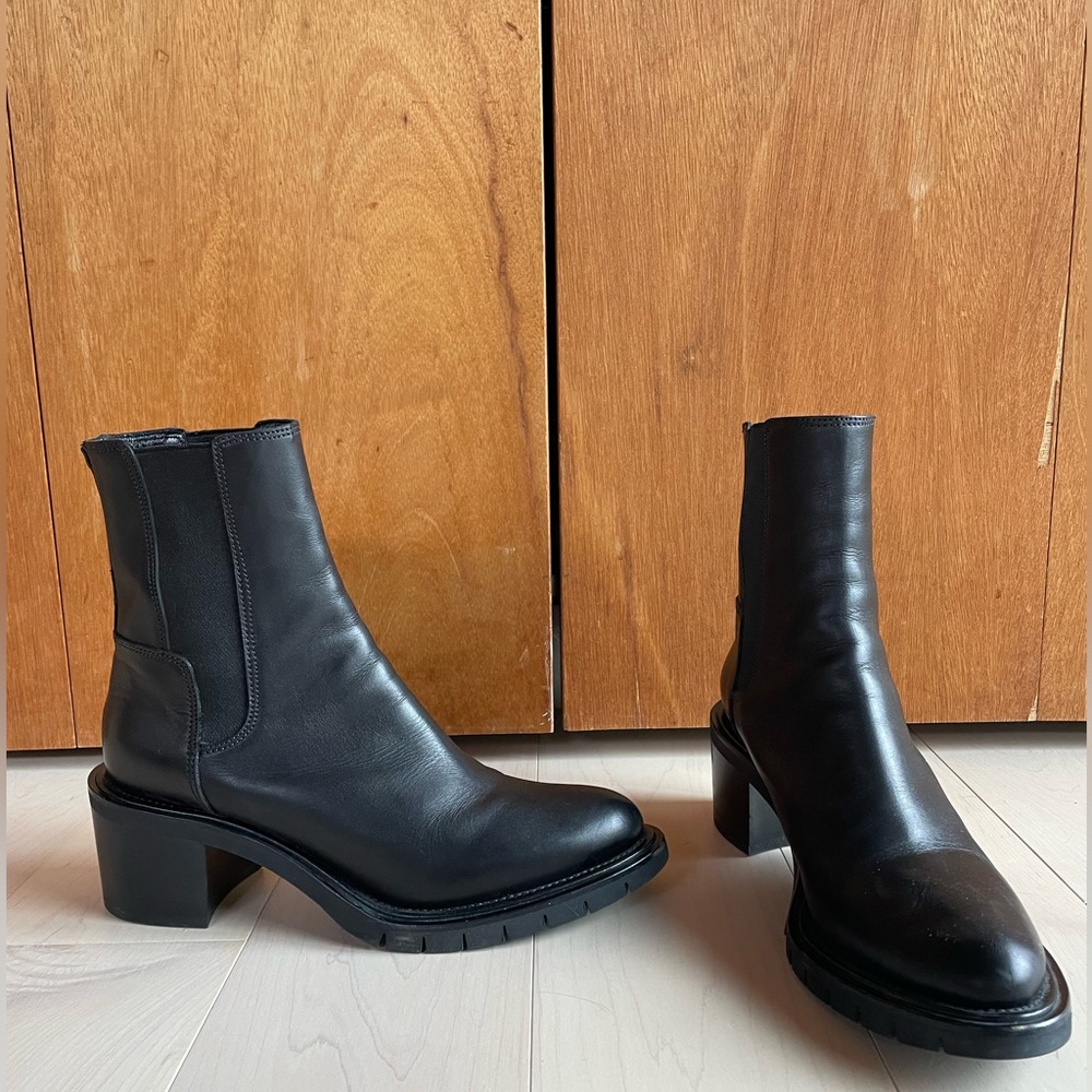 Premiata heeled black leather boots | size 38
